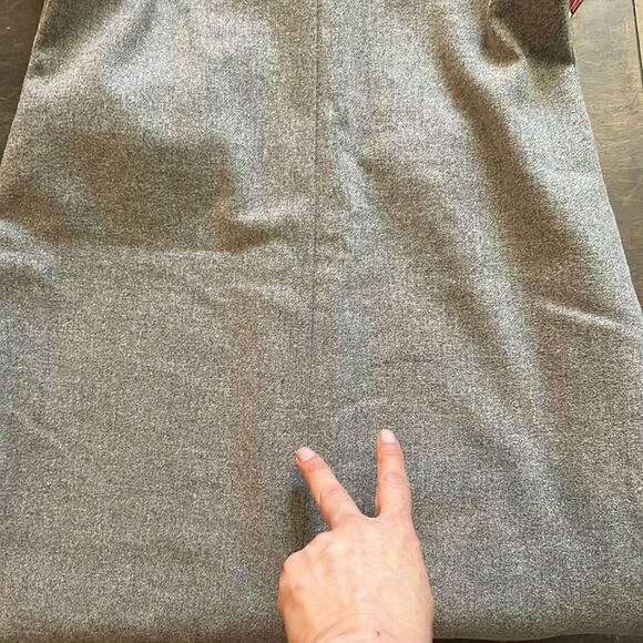 Diane Von Furstenberg Grey Wool front and back slits sleveless dress Sz-8 - Picture 15 of 15